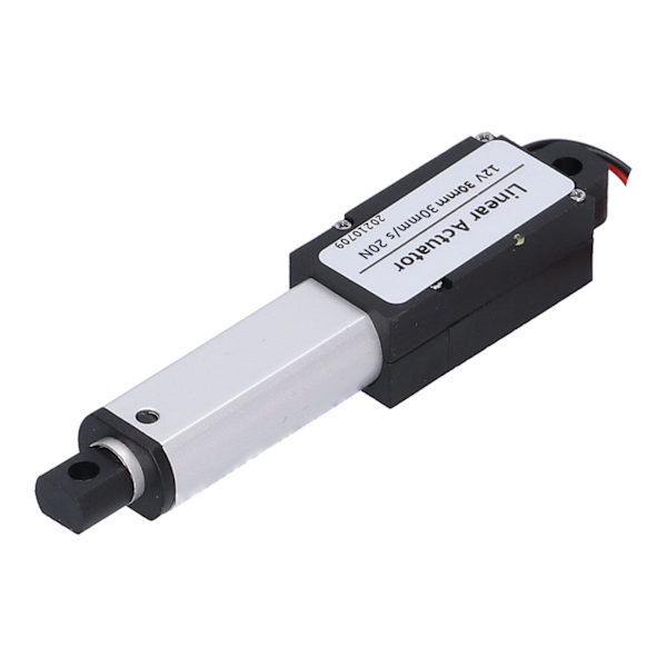 Lineær aktuator 30mm DC 12V Støyreduserende kortslutningsbeskyttelse Vanntett Mini Elektrisk Lineær aktuator30mm/s-20N
