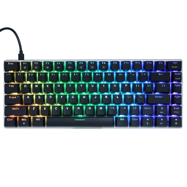 AJAZZ AK33 Mekanisk Tastatur Sort RGB Lys Gaming Desktop Bærbar Computer Tilbehør Blå Switch