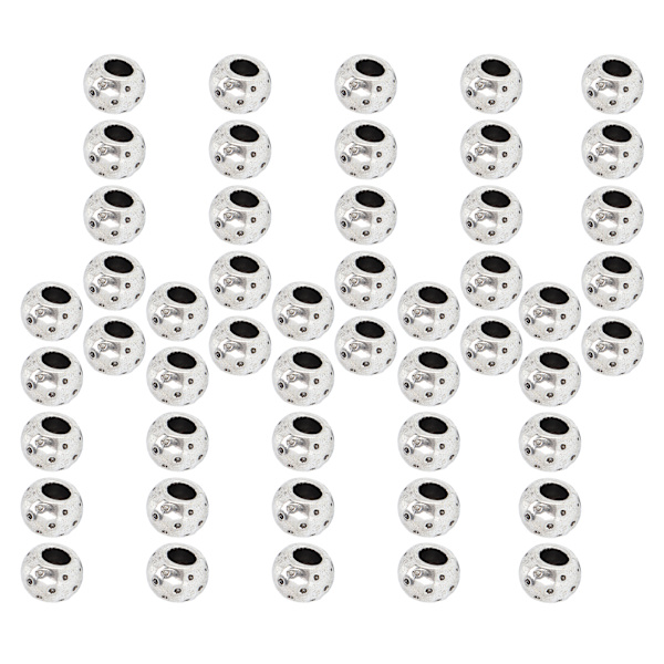 50 st legering pärlor i metall, utsökta hårpärlor för flätor, armband, halsband och smycken