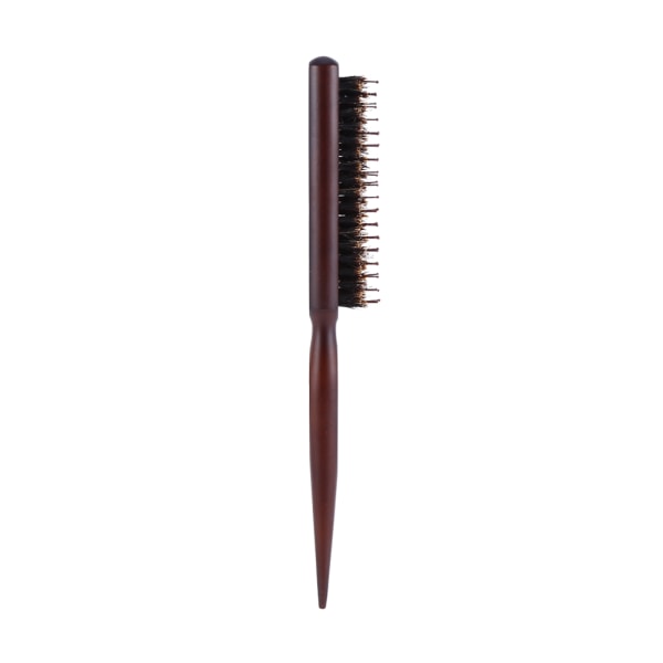 Trehåndtak Naturlig villsvinbust hårbørste Fluffy Comb Frisørverktøy