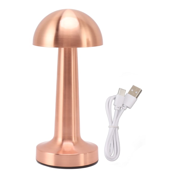 Mushroom Table Lamp Rechargeable Bedside Light Stepless Dimming Touch Control Home Decoration