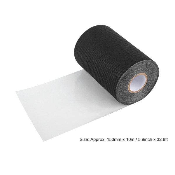 150mm*10m kunstgræssøm Tape Plænetape Græstæppe Græsklæbende tape (sort)