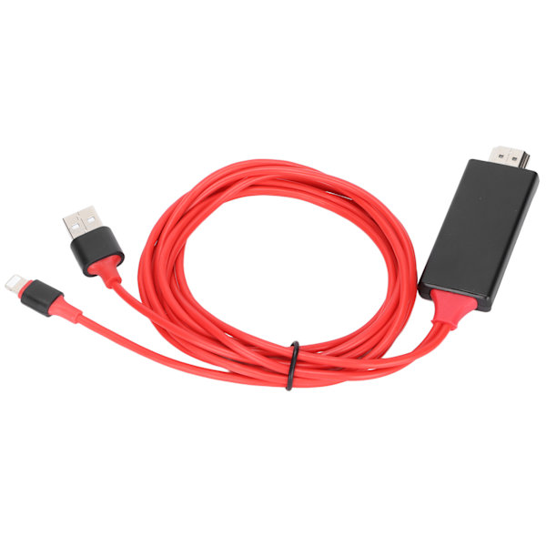 1080P-monitorikaapeli High Definition Multimedia Interface -kaapeliliittimelle AV-videoääniadapteri 2 m IPhone 12 -sarjalle