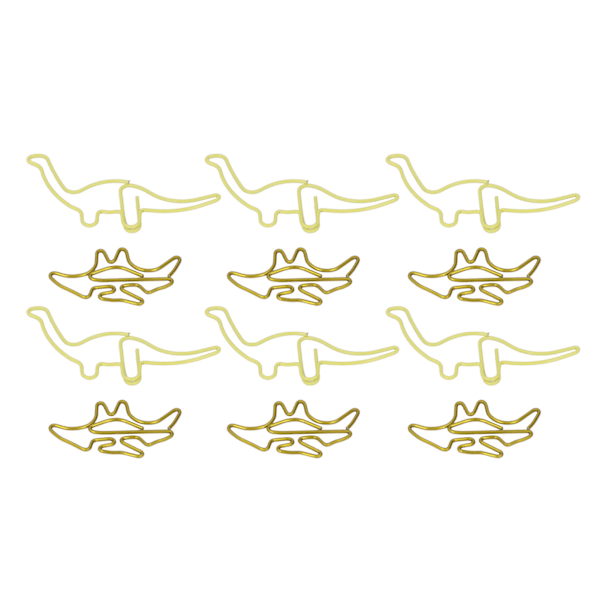 100 stk. formet papir clips Pterosauria gul dinosaur form metal bærbare kontor clips til fil klassificering
