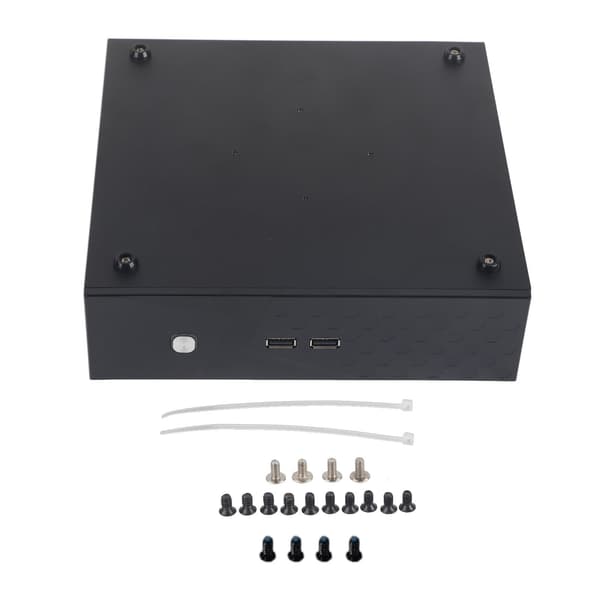 Desktop Computer Kabinet God Varmeafledning Udsøgt Kompakt Sort Mini HTPC Kabinet til Hjemmevideo Computer
