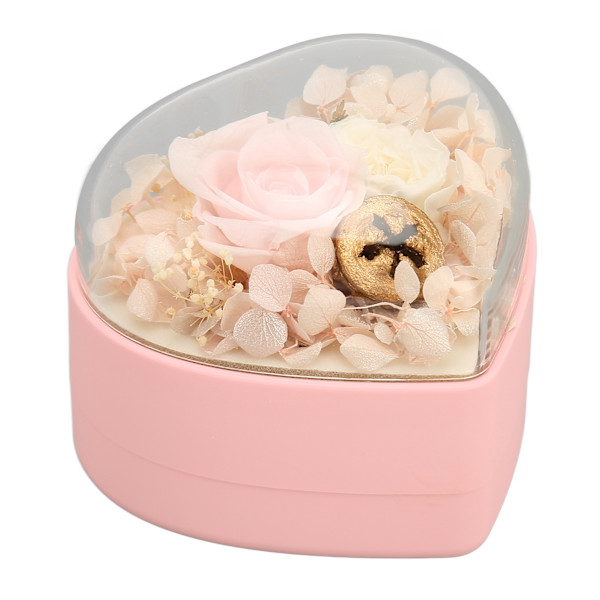 Rose Flower Box Hjerteformet Langvarig Flip Red Rose Flower Box for Valentinsdag Rosa