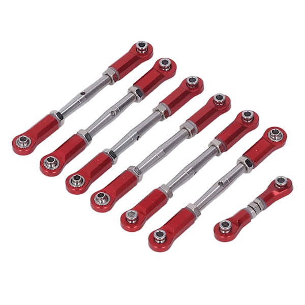 7PCS Justerbar Länkstång i Metall för Traxxas 1/10 RC Bil Justerbar Länkstång Set Röd