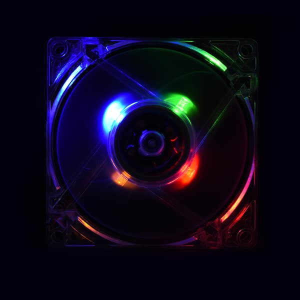 80mm LED Lys 12V 4Pin Lydløs PC Kabinet Køleventilator Computer Køler Farverig