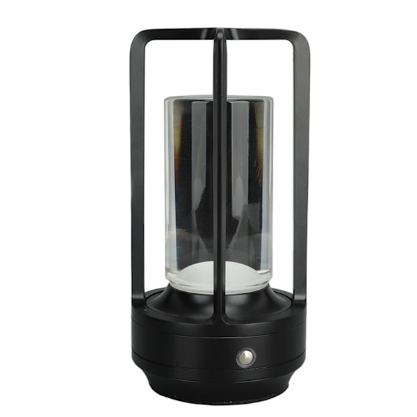 Led-bordlampe uden ledning, 3 farver, trinløs dæmpning, genopladelig touch-lampe, natbordslampe til soveværelse, sort