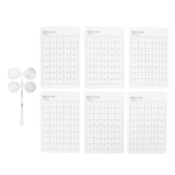 Optisk flipper Justerbar optometri Plast Flip 6st med visuellt kort Optiskt instrument±150 grader