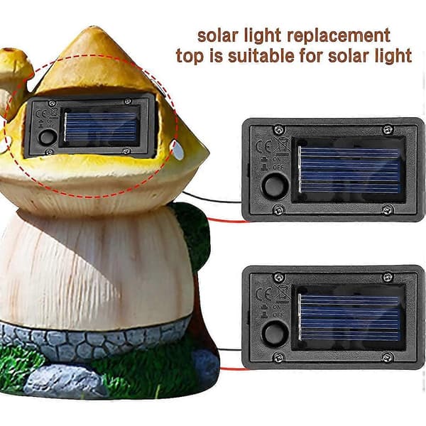 2 stk. batteriboks, solcellelygte lys reservedele top til udendørs hængende lanterner beholder As shown