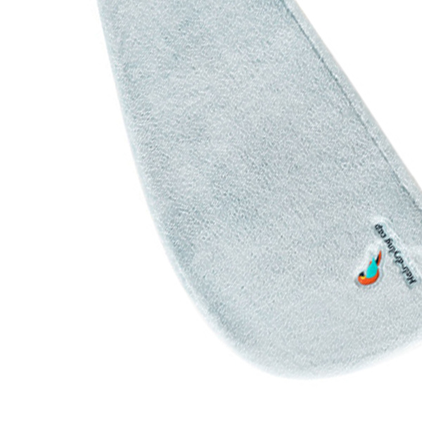 Håndklæde til hurtigtørring af hår i koral fleece med justerbar størrelse, åndbar og behagelig til kvinder, lyseblå papegøje