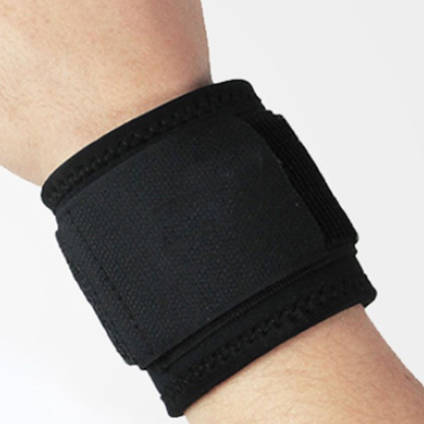 2 st sport handledsskydd svart nylon kardborreband hög elasticitet vuxen handledsstöd för basket fotboll löpning