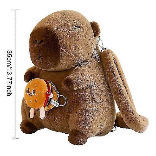 Plys taske rygsæk formet som capybara, plys rygsæk A