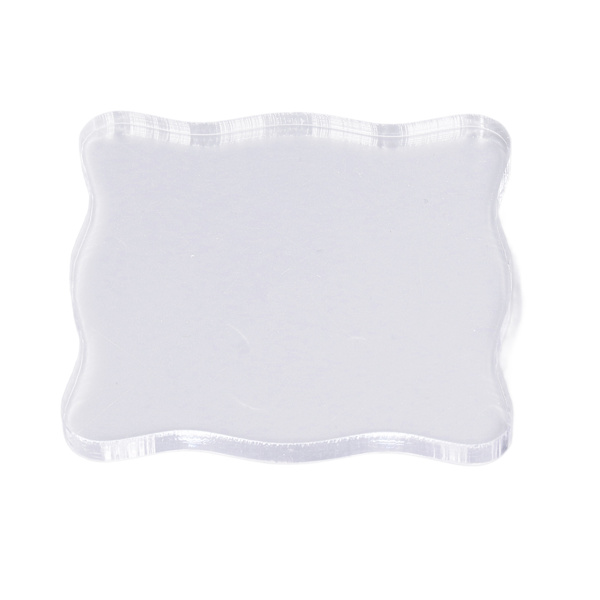 Akryl stempelblokk Akrylhåndtak Buet DIY stempelhåndverk Gummistempel Transparent stempel TL007