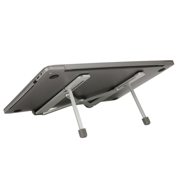Vikbart laptopstativ Ergonomisk design Halkfri Lätt Bärbart laptopbordstativ för 9 till 15,6 tums bärbara datorer Silver