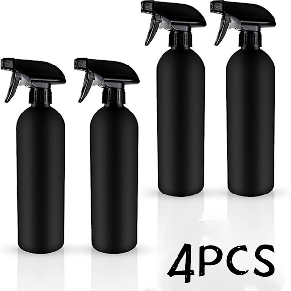 4 stk. Tom Sprayflaske 500ml, til Planter, Rengøring, Havearbejde, Kosmetik
