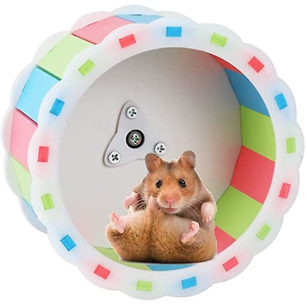 Stille Hamsterhjul, Sklisikkert Hamster Treningshjul, Hamsterhjul Leke for Hamster, Piggsvin, Lite Kjæledyr 15cm (Farge)