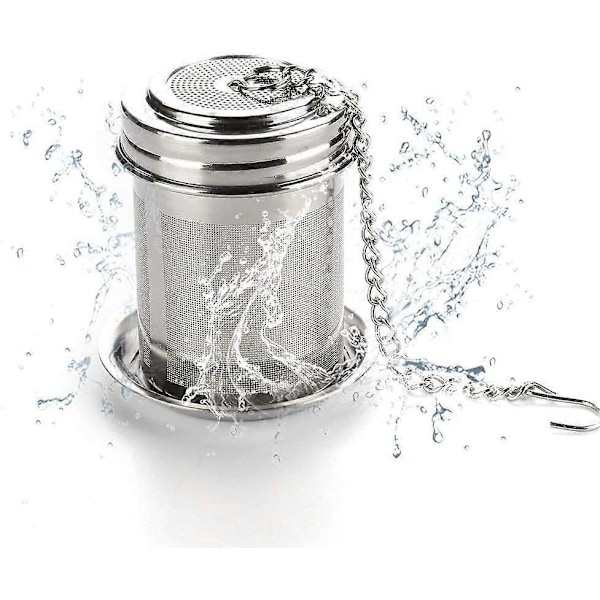 Te-kugle Infuser & Madlavnings Infuser, Ekstra Fint Masket Te-infuser med Gevindforbindelse, Rustfrit Stål