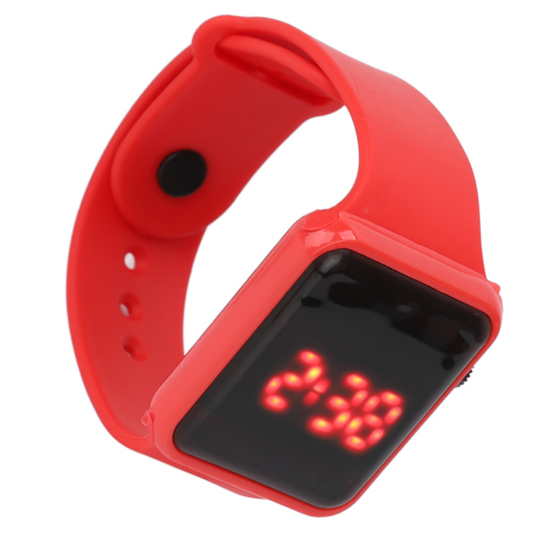 Watch LED-näyttö Neliön muotoinen taustavalo Design Digitaalinen watch vapaa-ajan aktiviteetteihin Punainen Red