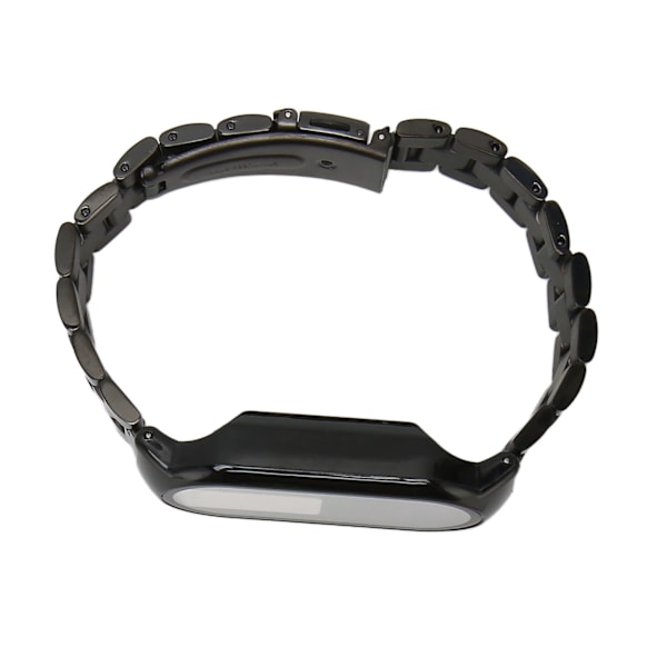 Urrem Nem Justering Fuld Beskyttelse Rustfrit Stål Udskiftningsrem til Mi Band 7 Sort