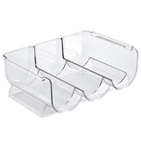 Vinställ Stapelbar Plast Transparent Vattenbjörn Flaskhållare Rack för Hemdisplay 3 Flaskor Transparent
