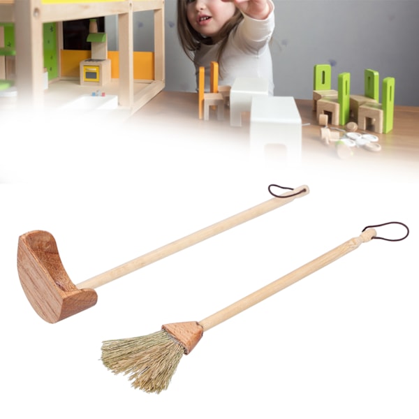 1:6 Dukkehus Miniature Kost og Fejebakke Rengøringsværktøj Simulering Dukkehus Tilbehør