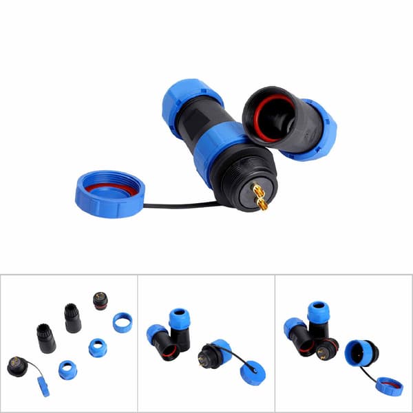 SP21 IP68 2-benet vandtæt plastik luftfartsstik kabel inline-stik (2-benet)
