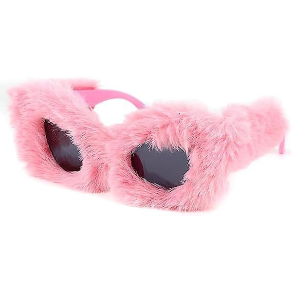 Plush Velvet -kissan silmät aurinkolasit - Käsintehty juhlaeyewear naisille