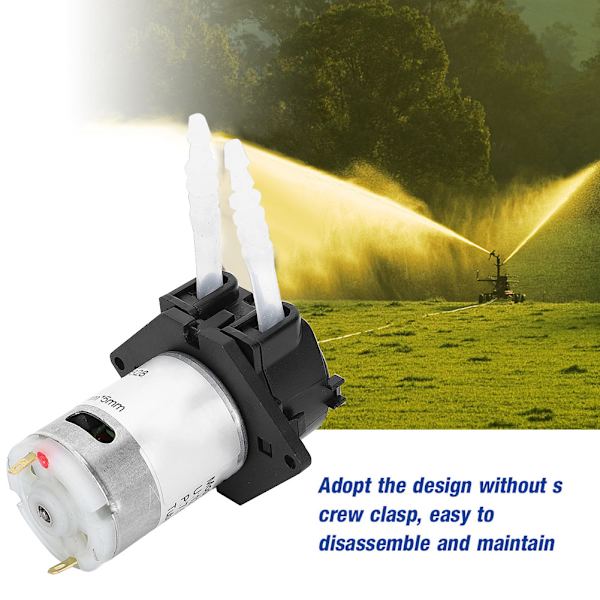 12V 3*5 Doseringspumpe DIY Peristaltisk Slangehoved Til Akvarium Lab Kemisk Analyse(sort)