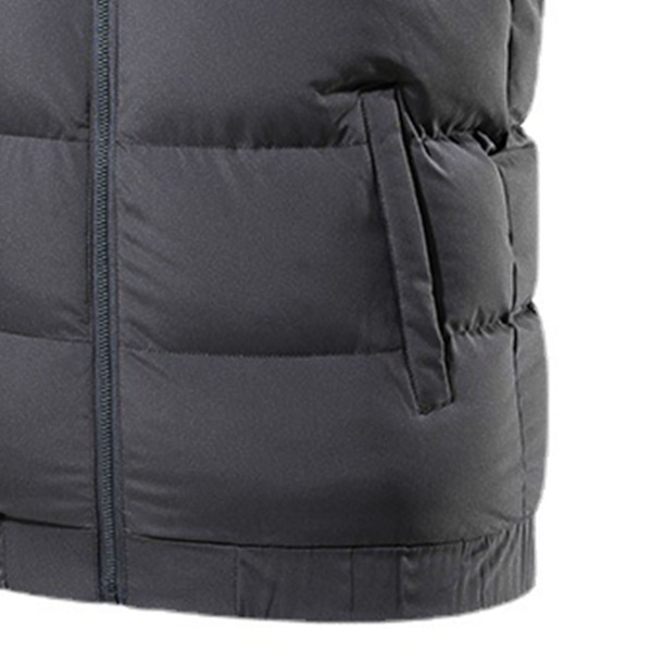 Elektrisk oppvarmet vest Juster temperatur Hold deg varm USB termisk hettegenser for vinter Grå L