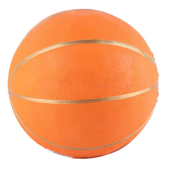 Storlek 5 Gummi Barn Student Sport Träning Basket Orange Förgylld kant
