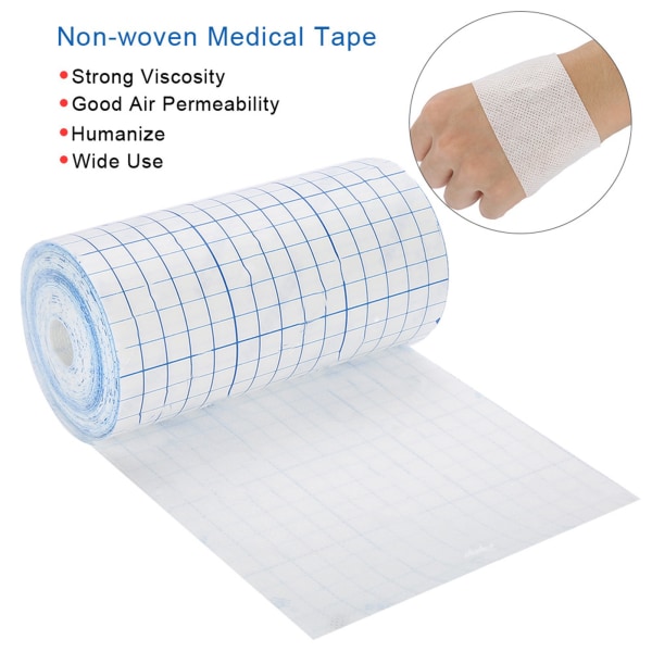 Åndbar medicinsk tape IKKE-vævet selvklæbende sårforbinding Medicinsk fikseringsbandage 15cm * 10m