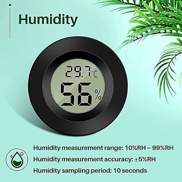 45*15.5mm svart termometer flytande kristall digital mikrotermometer
