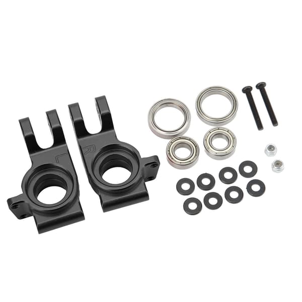 2 stk. RC bagnavsholder opgraderingsdele udskiftning aluminiumslegering til ARRMA 1/7 1/8 sort