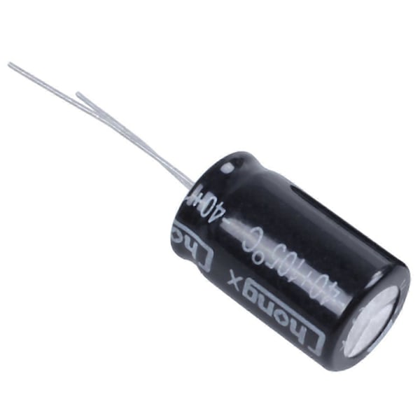 10 stk. 22uF 400V 105C Elektrolytkondensatorer Sort 13mm x 21mm
