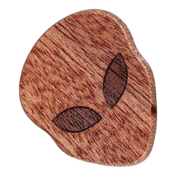 Cool Skull Gitarrplektrum Halloween Skräckinjagande Massivt Trä Musikinstrument Tillbehör Typ A(sapele)