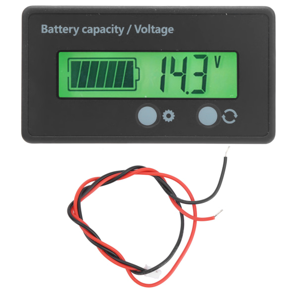 DC10-100V LCD-batterikapacitetsindikator, voltmeter, spændingstester, måler, grønt baggrundslys