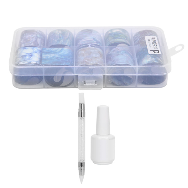 ROSALIND Nail Transfer Sticker Set Självhäftande folielim DIY Carving Penna Nail art