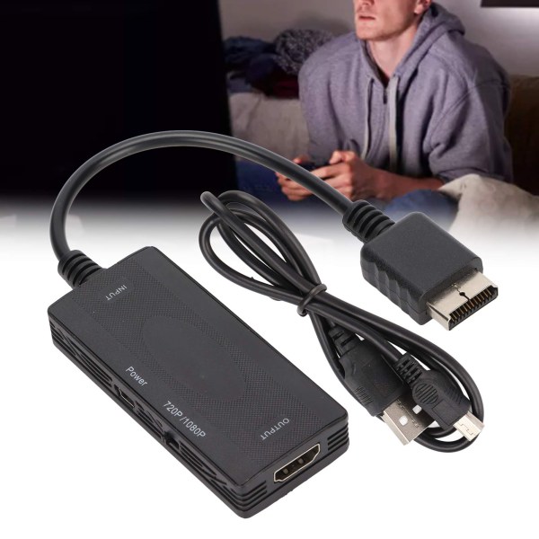 Spillkonsoll Adapter Kabelstasjon Gratis for PS2 til HD Multimedia Interface Converter for HDTV