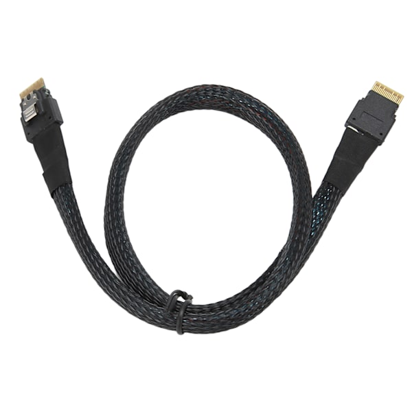 Ohut SAS-kaapeli jopa 12 GBPS tinattua kuparia, joustava ja vakaa, turvallinen Micro SATA -kaapeli pöytätietokoneen kotelon kiintolevylle 0,5 metriä / 1,6 jalkaa
