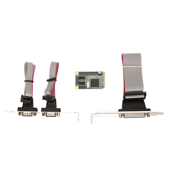 Mini PCIe seriellt parallellt expansionskort 6Gbps PCI Express till skrivare LPT-port 2-portar RS 232 DP9-stiftsadapter för 4U-chassi