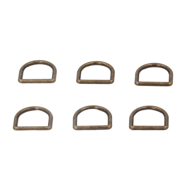 60 stk Metal D-ringe Stærke bærende anti-rust sømløs grænseflade Zinklegering Bronze D-spændeclips til gør-det-selv bælter