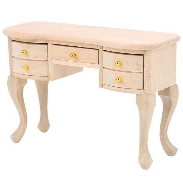 1/12 Dukkehus Simuleret Bord Skrivebord Miniature Møbelmodel Legetøjstilbehør Børnegave