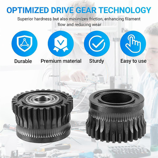 Hærdet stål EXtruder Gear til K1/K1C/Ender3 V3
