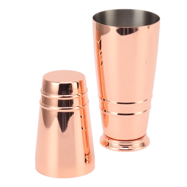 Cocktail Shaker 304 Rustfrit Stål Blank med Bund Opvaskemaskine Sikker Boston Shaker til Hjemmebar Kobberbelægning