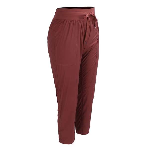 Rennot housut, joissa on kiristysnauha, naisille, hengittävät urheiluhousut, lenkkeilyyn (Vermilion) XL