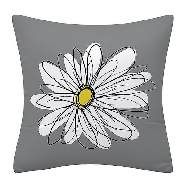 Set med 4 Söta Dekorativa Kuddfodral 45 x 45cm Mjuka Slitstarka Fyrkantiga Örngott med Tryckta Mönster för Soffa Säng Vardagsrum