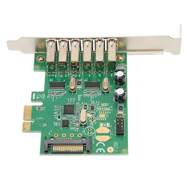 PCIE til USB Udvidelseskort 6 USB2.0 Interface 15PIN SATA 480Mbps 12Mbps 1.5Mbps Desktop Computer Intern Hub til Win