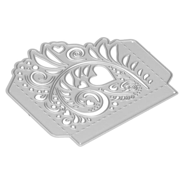 2 st präglingsstansar i kolstål, dekorativa schabloner för DIY-scrapbooking